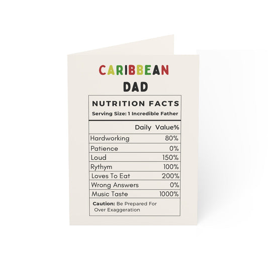 "Caribbean Dad Nutrition Facts" - Father's Day Card